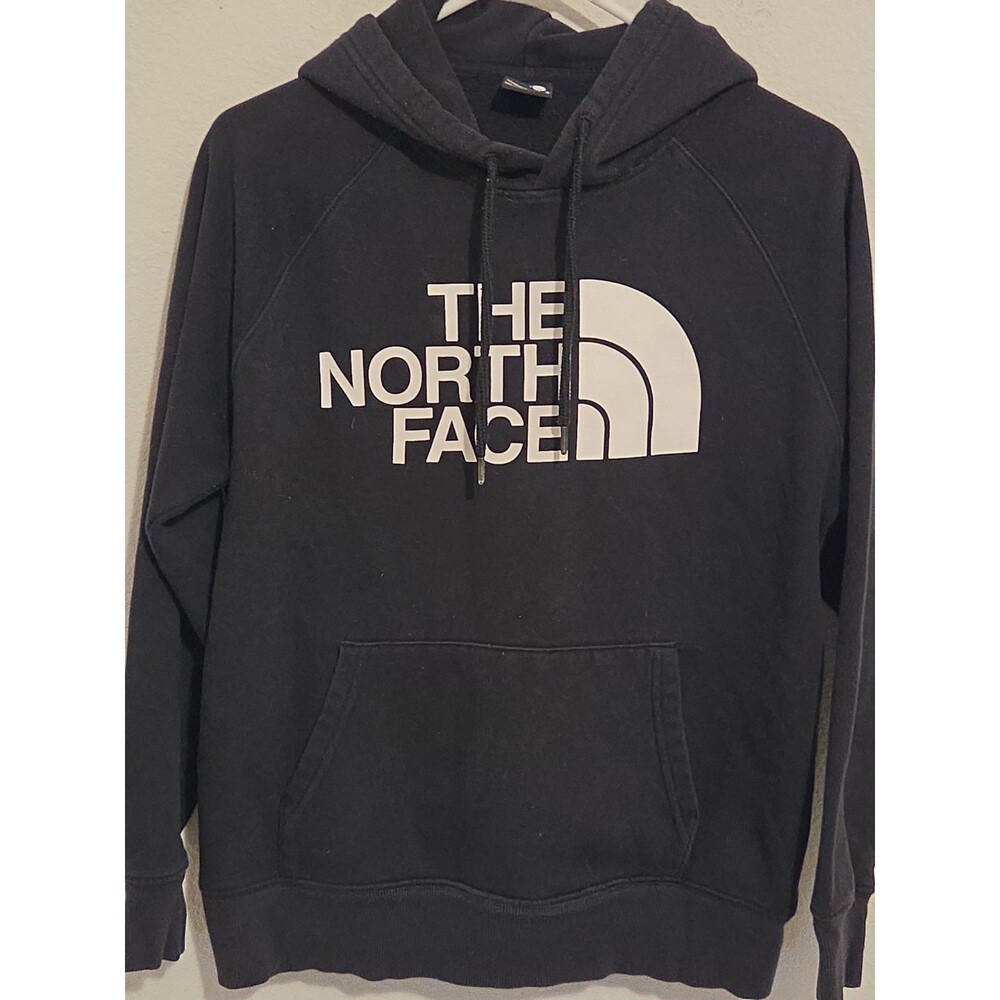 The North Face Black Logo Fleece Pullover Hoodie w/ Pockets Size M